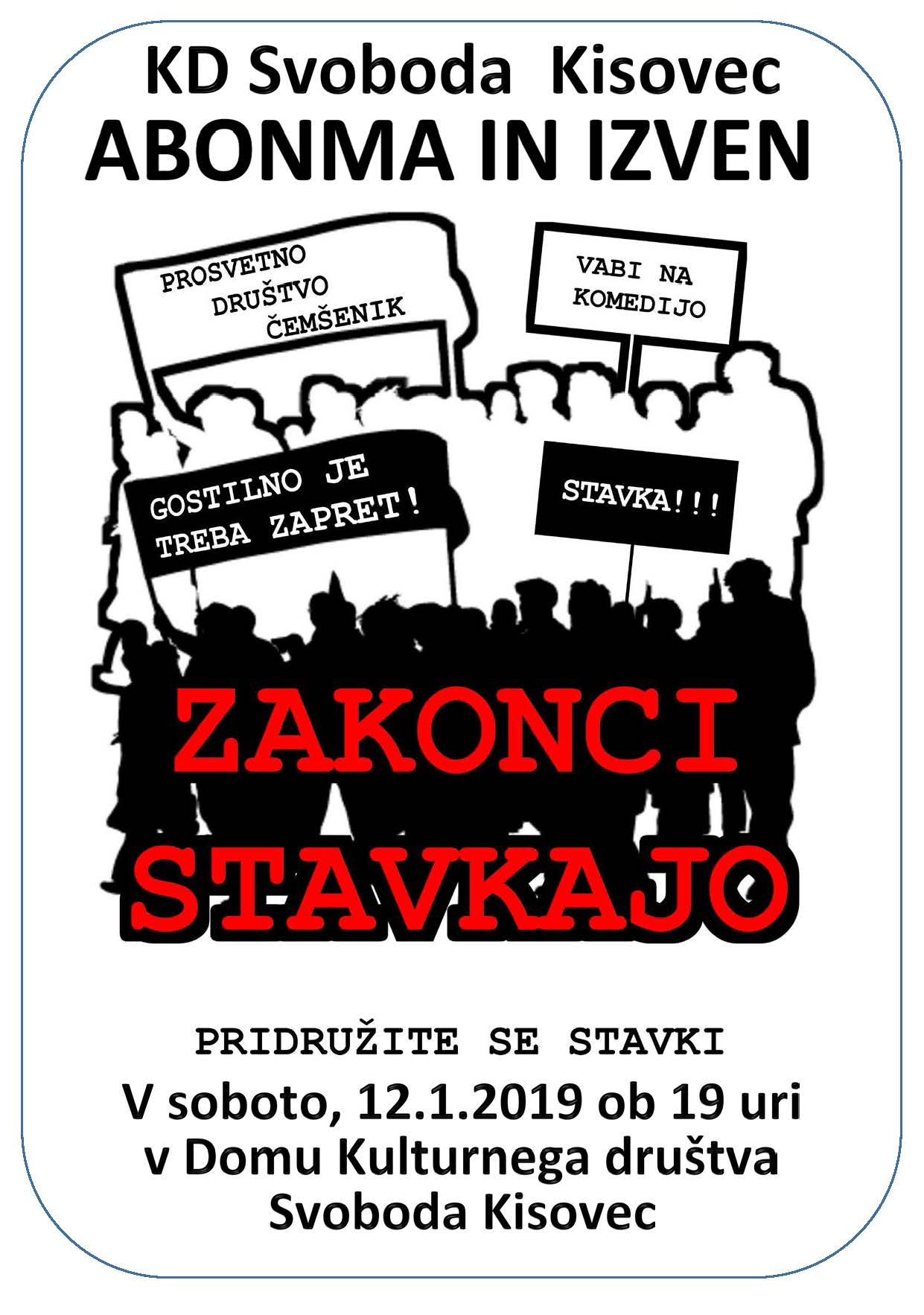 Zakonci stavkajo
